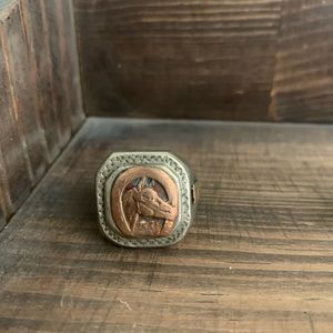 1940’s Mexican Souvenir Lucky Horseshoe With Owl Sideshields 10.75